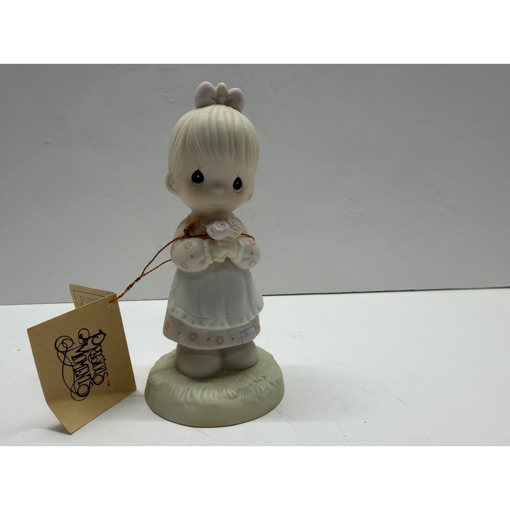 Vintage Precious Moments Mommy I Love You 112143 Enesco 1987 Girl Figurine